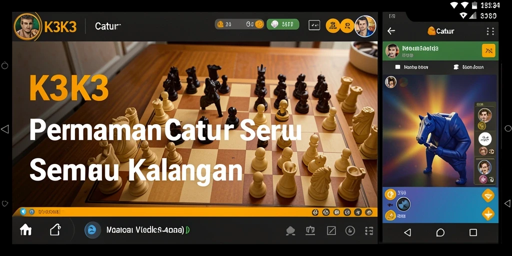 Tampilan antarmuka catur K3K3 yang menarik dan fungsional.