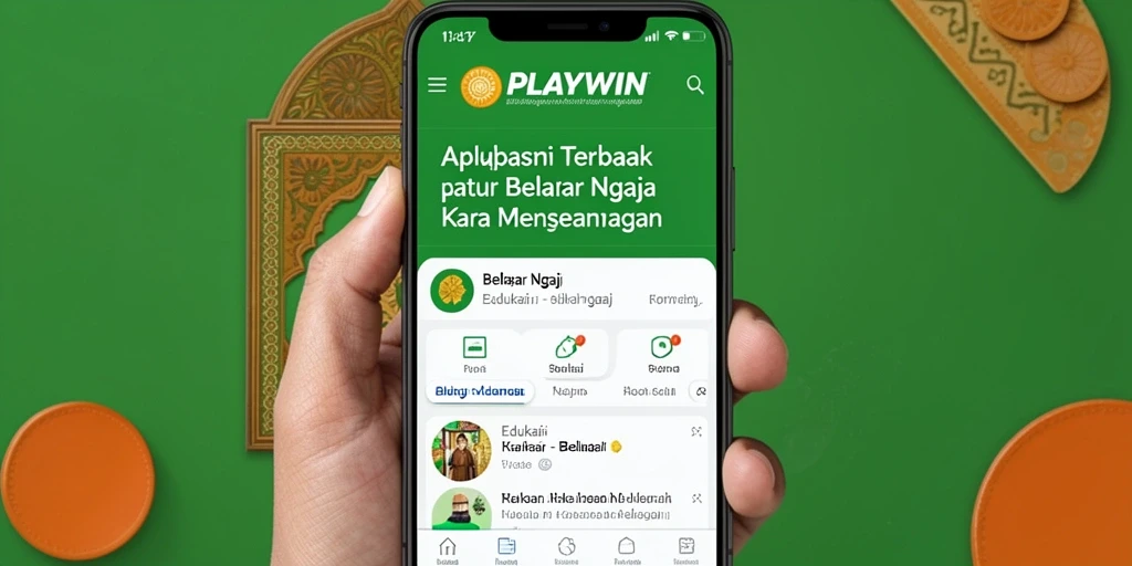 Tampilan antarmuka PLAYWIN yang menarik dan interaktif untuk belajar ngaji.