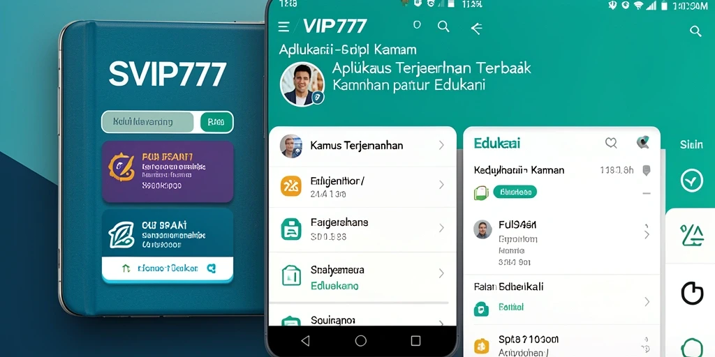 Antarmuka pengguna SVIP777 yang sederhana dan fungsional.