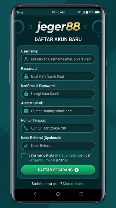 Panduan Registrasi Akun Baru Jeger88 untuk Pengguna Android
